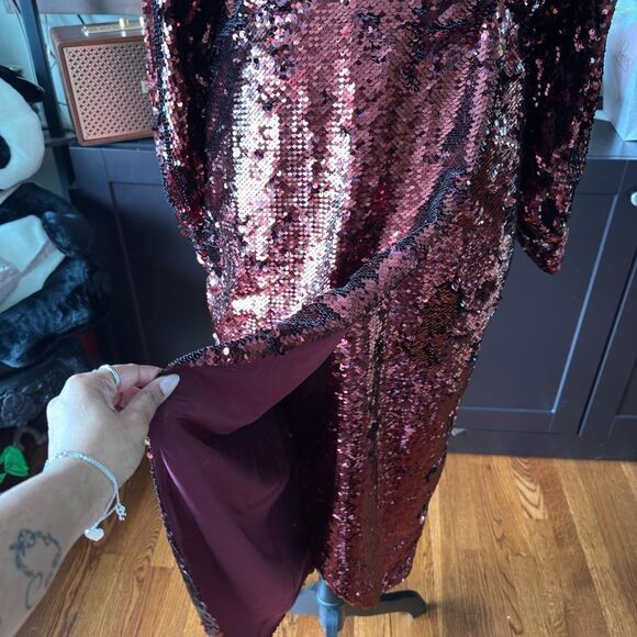 Ted Baker Evening Dress 'EMALEEE' in Carmine Red in size 2 - Picture 8 of 16